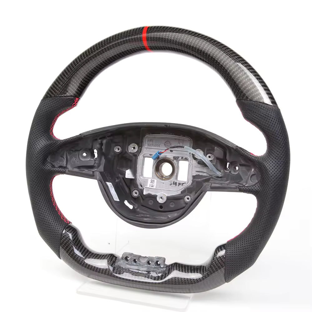 Carbon Fiber LED Steering Wheel for Mercedes-Benz W205 AMG C63, GLS, CLA & GLE 2016–2017 with Vibration (Non-Heated)