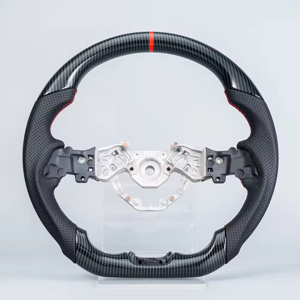 Real Carbon Fiber LED Steering Wheel for Nissan Z Fairlady 400Z RZ34 2023–2026 with Perforated Leather Grip
