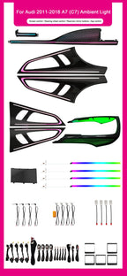 Audi A7 C7 Interior 64-Color Symphony LED Ambient Light Kit 2011 - 2018