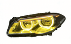 Dual Color Angel Eyes LED Headlights Assembly for BMW 5 Series F10 F18 (2010–2013)