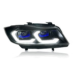 Dual Color LED Laser Headlights Assembly for BMW 3 Series E90 (2005–2012)