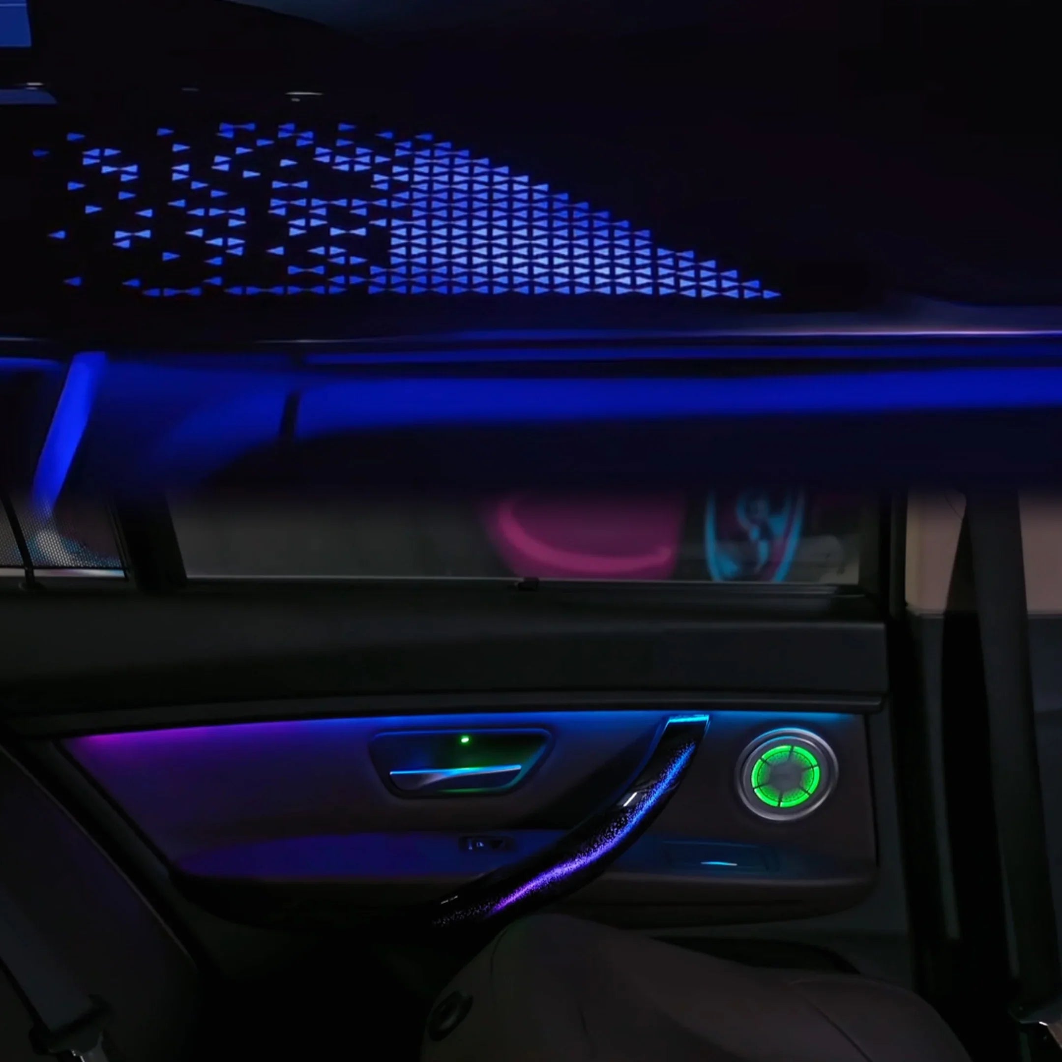 BMW 3 Series F30 RHD Interior 64-Color Dynamic Symphony LED Ambient Light Kit with Armrest Trim 2013 - 2019