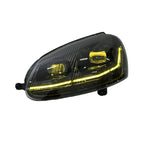 Dual-Color Smoked LED Headlights for Volkswagen Golf Mk5 2006-2010