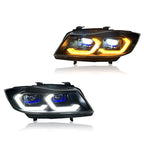 Dual Color LED Headlights Assembly for BMW 3 Series E90