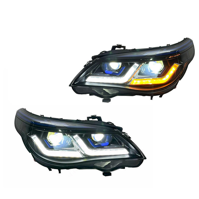 Dual Color Laser Style Headlights Assembly for BMW 5 Series E60 E61 (2003–2010)