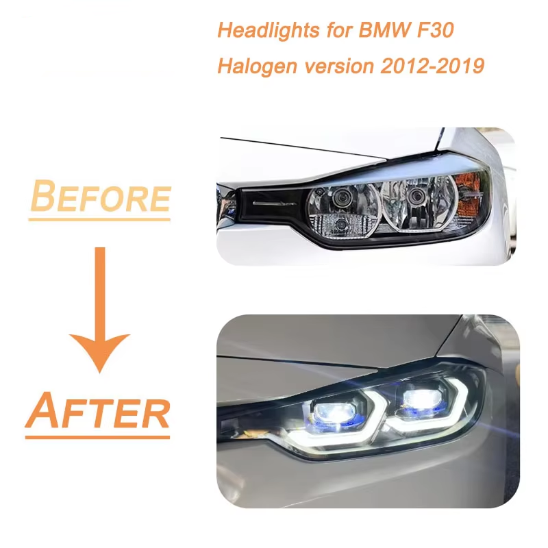 Laser Style LED Headlights Assembly for BMW 3 Series F30 F35 (2012–2019)