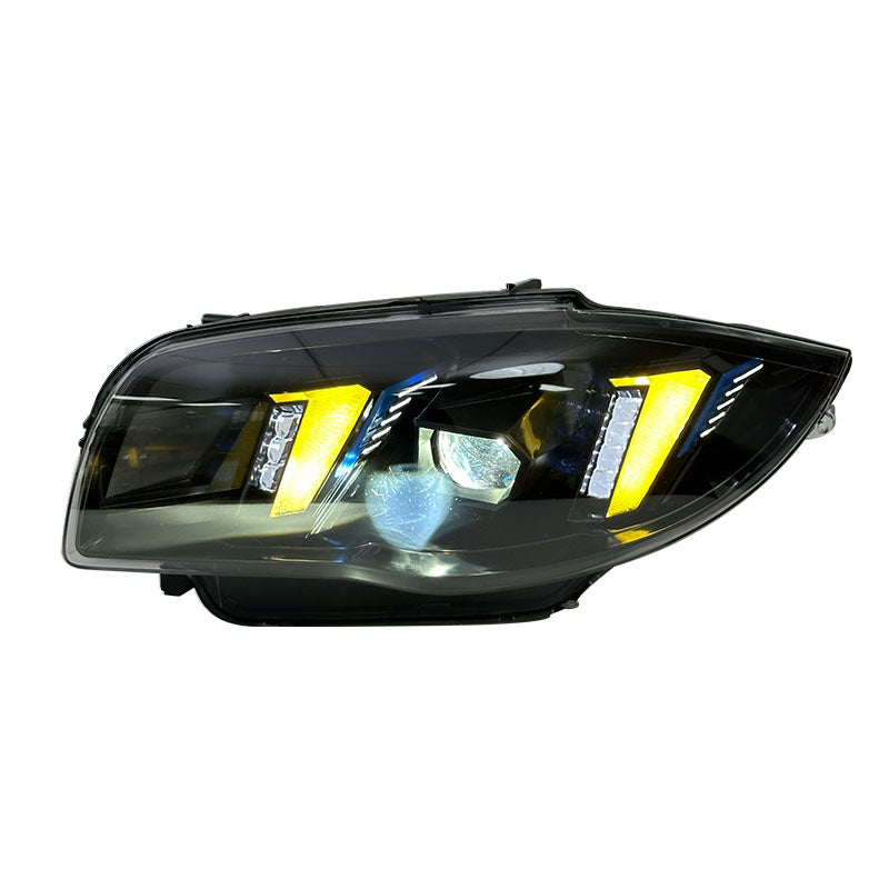 Dual Color LED Headlights Assembly for BMW 1 Series E82 E87 (2004–2011)