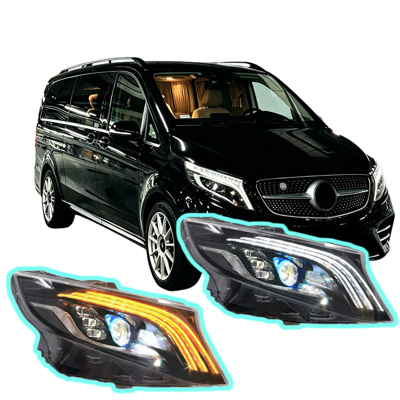 LED Headlights Assembly for Mercedes-Benz V-Class Vito W447 V250/V260 (2016–2021) | Premium LED Upgrade | LED Daytime Running Lights | Plug & Play
