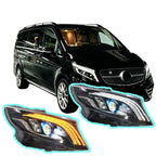 LED Headlights Assembly for Mercedes-Benz V-Class Vito W447 V250/V260 (2016–2021) | Premium LED Upgrade | LED Daytime Running Lights | Plug & Play