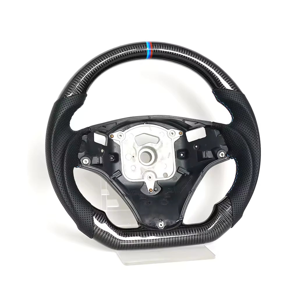 LED Carbon Fiber Steering Wheel for BMW E90 E92 E93 M3, 328i & 335i with Paddle Shifter Cutouts