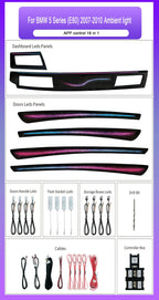 BMW 5 Series E60 Interior 64-Color Symphony Dynamic LED Ambient Light Kit 2007 - 2010 (Replaces 63316961419)