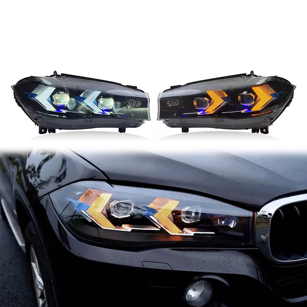 Snake Eyes Style LED Headlights Assembly for BMW X5 F15 (2013–2019)