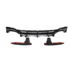 Audi RS7 C8 Sportback 4-Door Dry Carbon Fiber Rear Bumper Lip With Big Fins 2020 - 2021