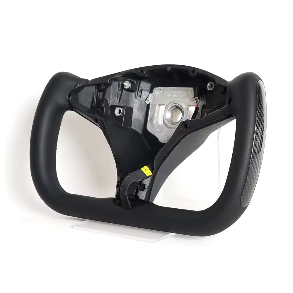 Heated Leather Yoke Steering Wheel for Tesla Model S / Model X 2014-2020
