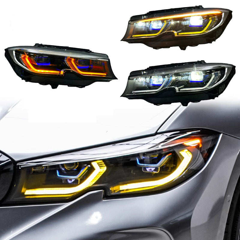 Laser Triple-Color LED Headlights for BMW 3 Series G20/G28 & M3 G80 2019-2022