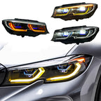 Laser Triple-Color LED Headlights for BMW 3 Series G20/G28 & M3 G80 2019-2022
