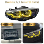 V2 IKON Dual-Color LED Headlights for BMW F32/F36/F80/F82 2014-2020