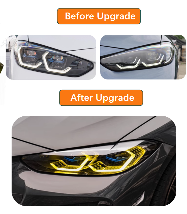 Dual Color Laser Style LED Headlights Assembly for BMW 4 Series G22 / M3 G80 / M4 G82 (2021–2023)