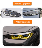 Dual Color Laser Style LED Headlights Assembly for BMW 4 Series G22 / M3 G80 / M4 G82 (2021–2023)