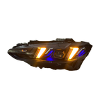 V3 Smoked Snake Eye Tri-Color LED Headlights for BMW G22 4 Series, G80 M3 & G82 M4 2021-2025