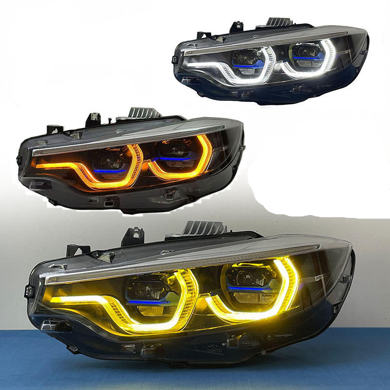 V3 IKON Tri-Color LED Headlights for BMW F32/F36/F80/F82 M3 & M4 2014-2020