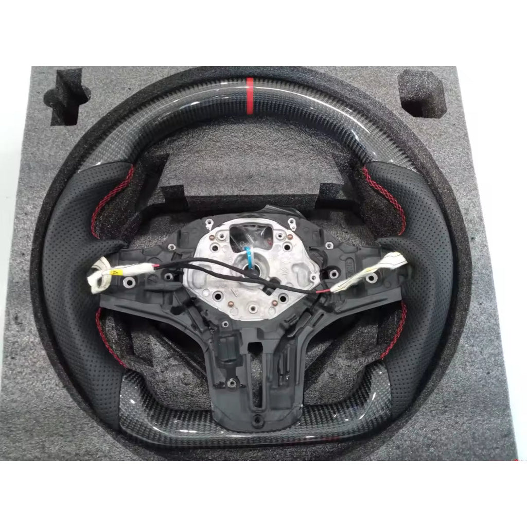 Real Carbon Fiber Heated M Sport Steering Wheel for BMW G Series M5, M8, X3M, X5, X6 & X7