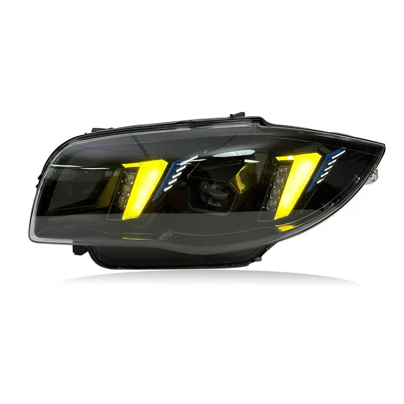 BMW 1 Series E87 Snake Eye Laser LED Headlight Assembly with Dual-Color DRL (Yellow / White) 2004 - 2011 (116i / 118i / 120i / 125i)