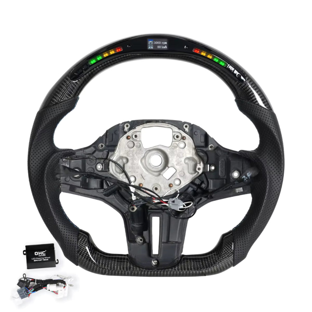 M Sport Carbon Fiber Heated LED Steering Wheel for BMW G Series F90 2018+
