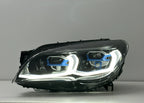 BMW 7 Series F02 G12 Style LED Headlight Assembly with Dual-Color DRL (Yellow / White) 2013 - 2015 (Replaces 63117228423)