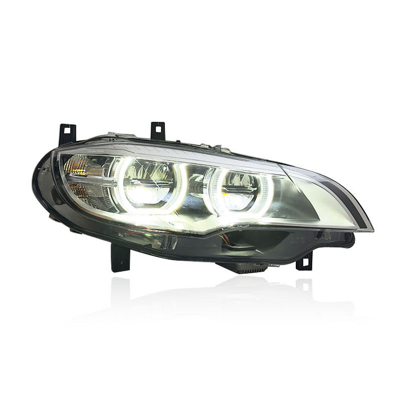 Dual Color Angel Eyes LED Headlights Assembly for BMW X5 E70 (2008–2013)