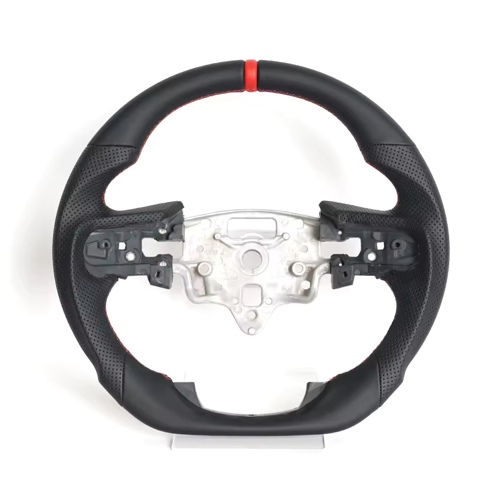 Full Leather Steering Wheel for GMC Sierra 1500 AT4, Denali, 2500HD & 3500HD 2019–2025 with Paddle Shifter Cutouts