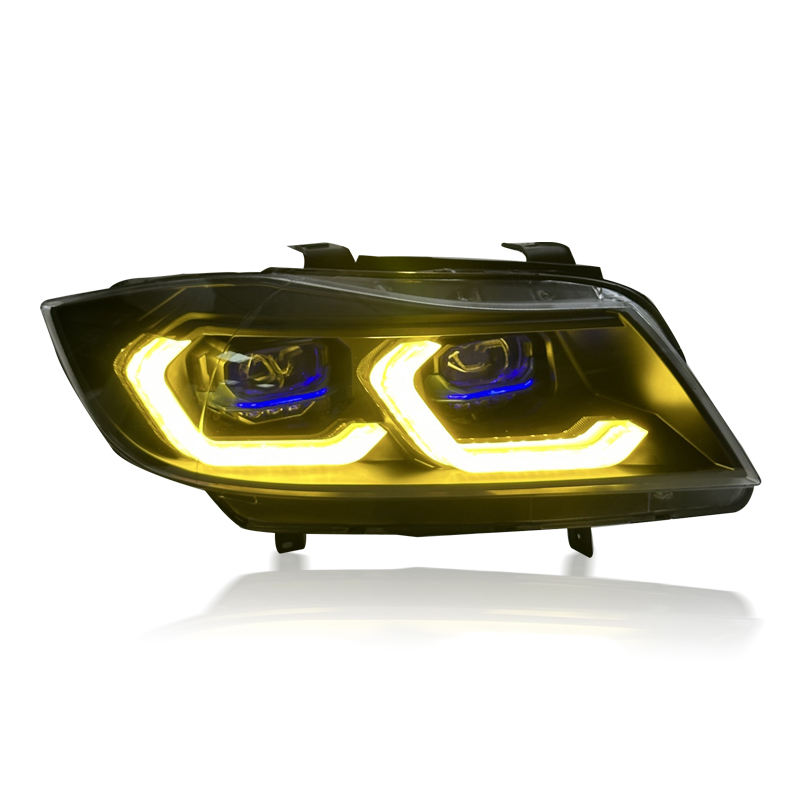 Dual Color LED Headlights Assembly for BMW 3 Series E90