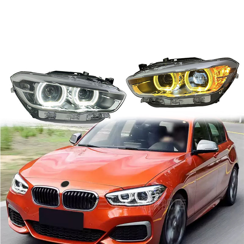 Dual Color LED Headlights Assembly for BMW 1 Series F20 (2015–2018)