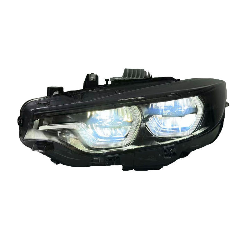 V3 Smoked IKON Tri-Color LED Headlights for BMW F32/F36/F80/F82 M3 & M4 2013-2019