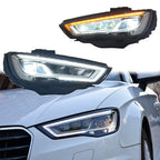 Full LED Headlights for Audi A3 / S3 2013–2016 Plug-and-Play Headlight Assembly