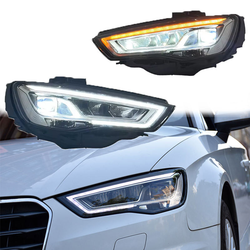 Full LED Headlights for Audi A3 / S3 2013–2016 Plug-and-Play Headlight Assembly