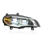 Dual Color Angel Eyes LED Headlights Assembly for BMW X5 E70 (2008–2013)
