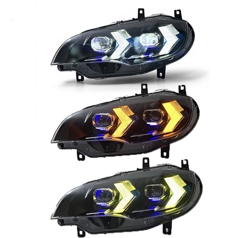 Dual-Color LED Headlights for BMW X6 E71 2008-2014