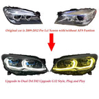 G12 Style Dual-Color LED Headlights for BMW 7 Series F01/F02 2009-2015