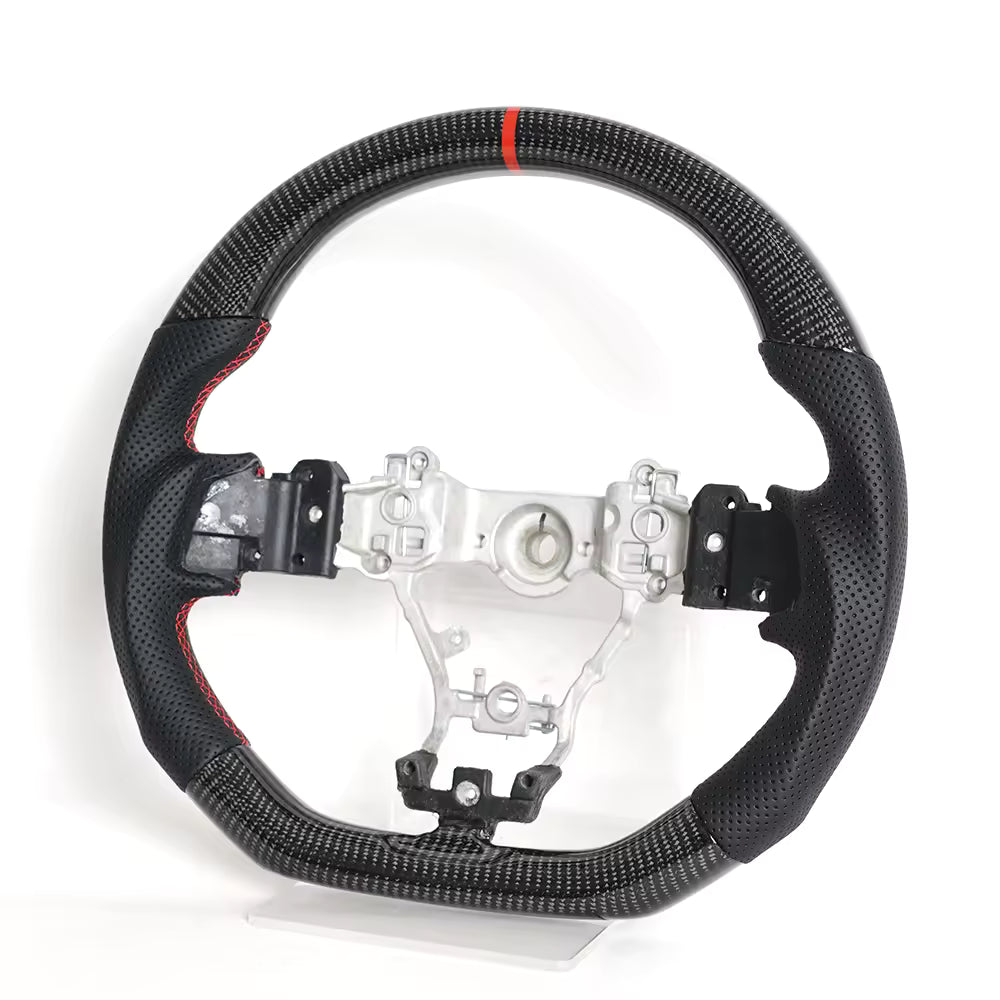 LED Real Carbon Fiber Steering Wheel for Subaru WRX STI S209 2015-2021