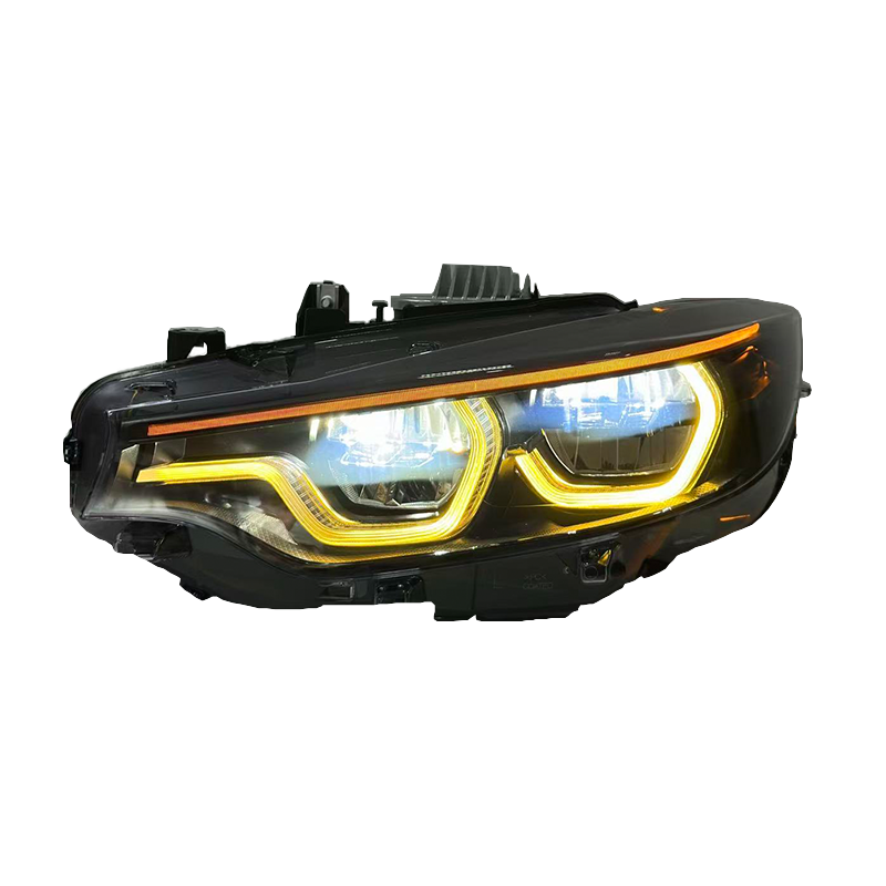 V3 Smoked IKON Tri-Color LED Headlights for BMW F32/F36/F80/F82 M3 & M4 2013-2019