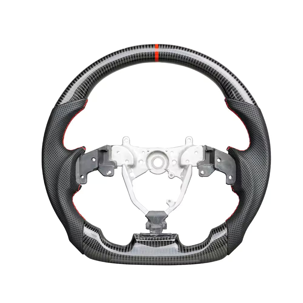 Real Carbon Fiber Steering Wheel for Lexus IS250 IS300 IS350 IS-F 2006–2012 with Red/Blue Center Line