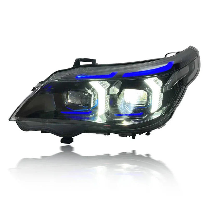 BMW 5 Series E60 Snake Eye LED Headlight Assembly with Dual-Color DRL 2003 - 2010