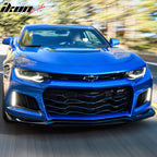 2016-2018 Chevy Camaro 2Dr ZL1 Style Unpainted Black Upper Grille ABS