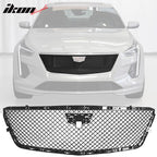 2019-2020 Cadillac CT6 V Style Gloss Black Front Bumper Grille ABS