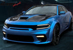 2020-2023 Dodge Charger Widebody OE Style Front Bumper Upper Grilles