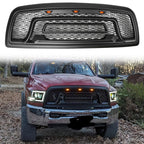 2009-2012 Dodge Ram 1500 Gloss Black Front Upper Grille W/Signal Light