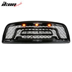 2009-2012 Dodge Ram 1500 Gloss Black Front Upper Grille W/Signal Light