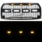 2015-2017 Ford F150 R Front Bumper Hood Mesh LED Grille Replacement