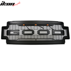 2017-2019 F-250 F-350 R Style Front Bumper Hood Grille Matte Black